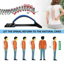 Back Stretcher & Massager for Lumbar Pain Relief